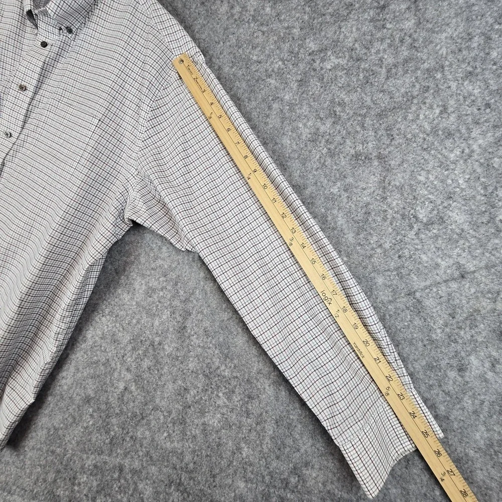 Jos A Bank Shirt Mens 2XL Tattersall Check Traveler Button Down Long Sleeve - Picture 9 of 13